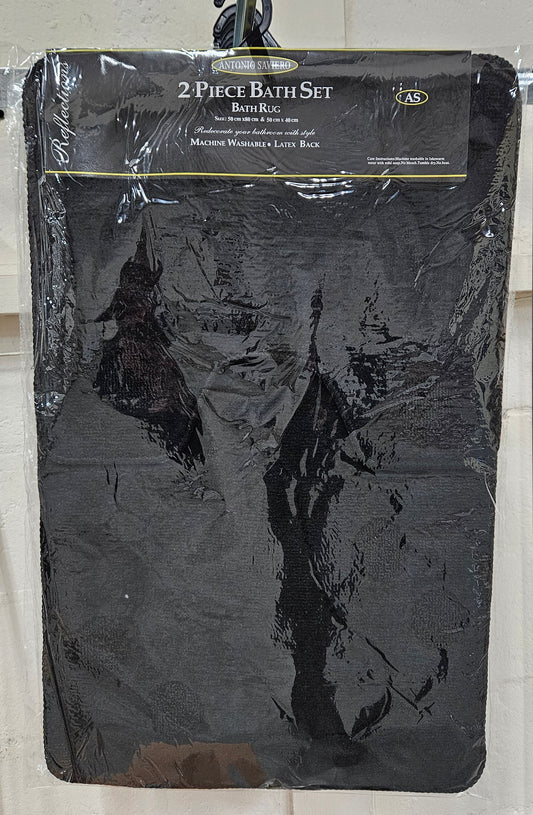 2PC Footprint Bath Mat Set