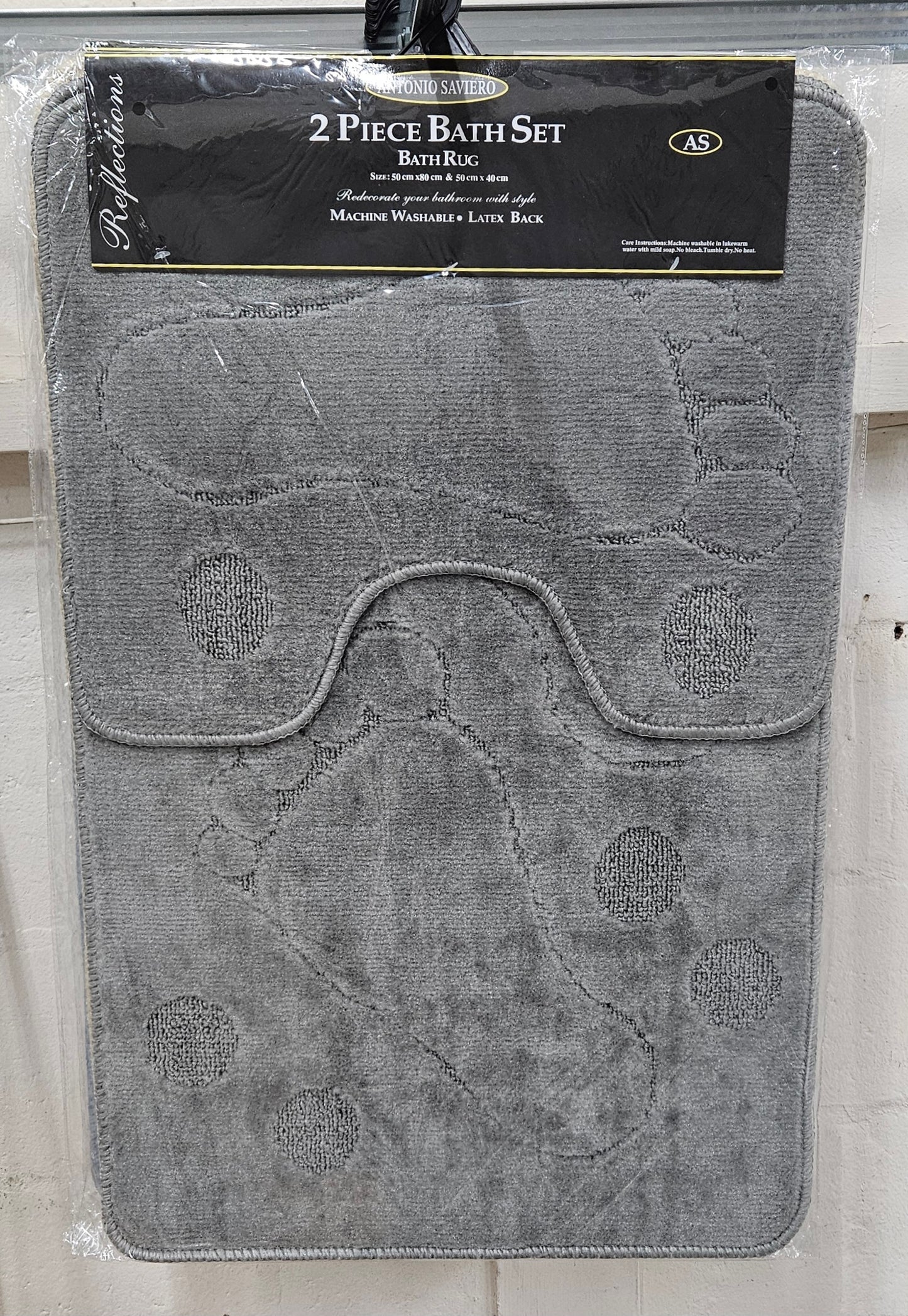 2PC Footprint Bath Mat Set