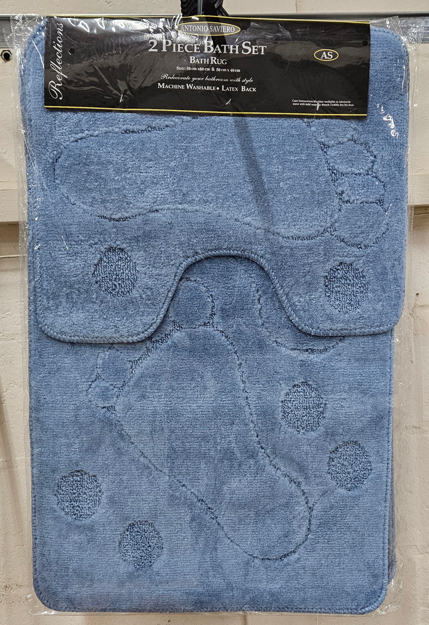 2PC Footprint Bath Mat Set