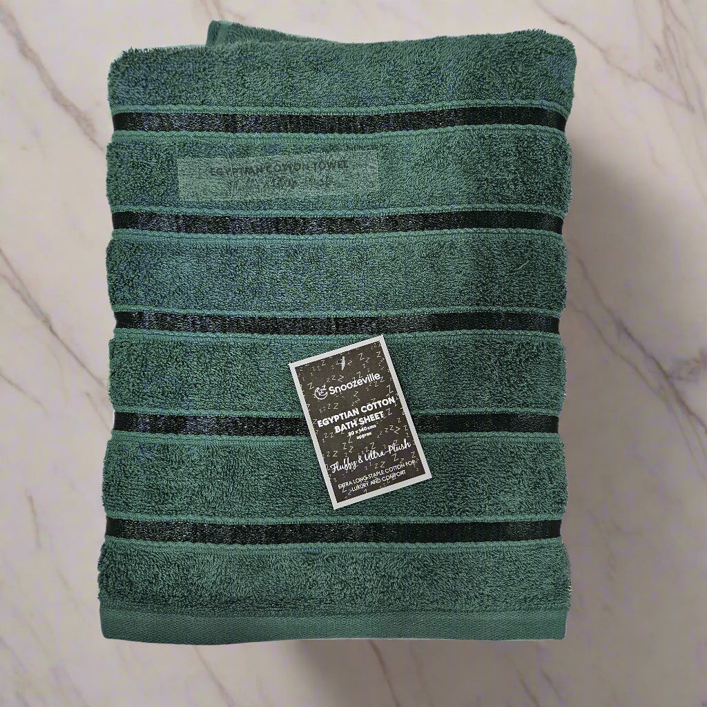 Egyptian Cotton Satin Stripe Bath Sheet