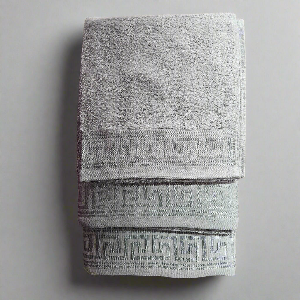 Egyptian Cotton Towels - Greek Meander Pattern