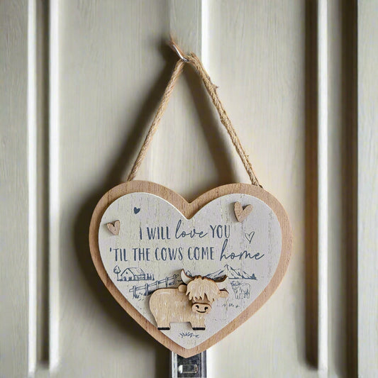 Highland Cow Hanging Plaques