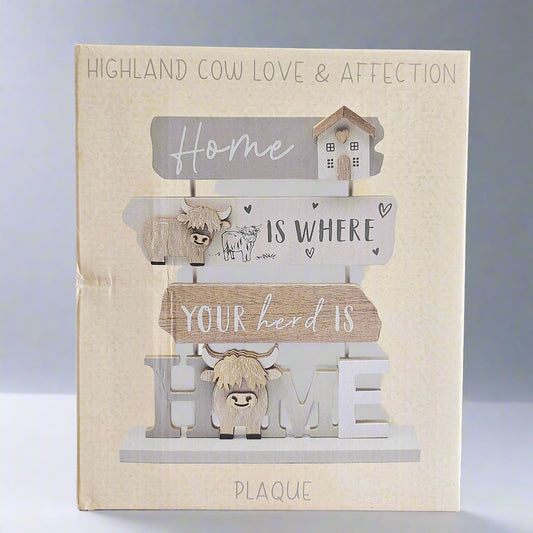 Highland Cow Standing Plaques
