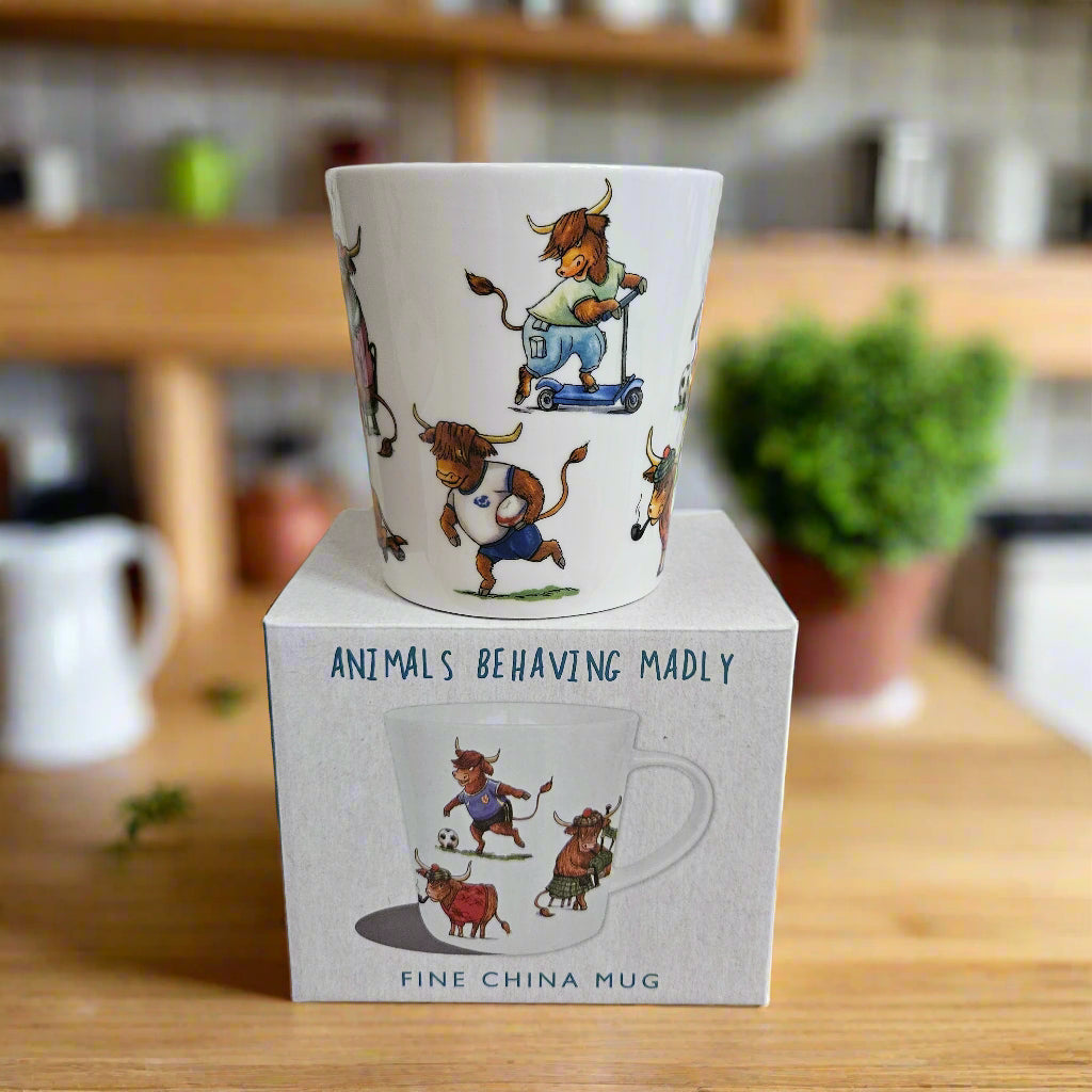 Animals Behaving Badly Mug - Highland Cow