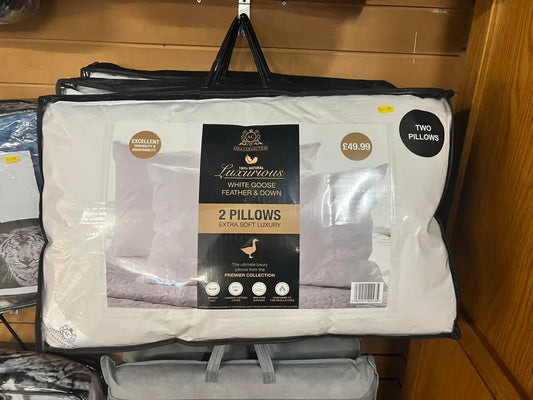 Goose Feather & Down Pillow Pair