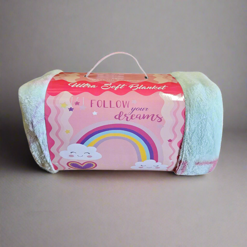 "Follow Your Dreams" Baby Blanket 110 x 140cm