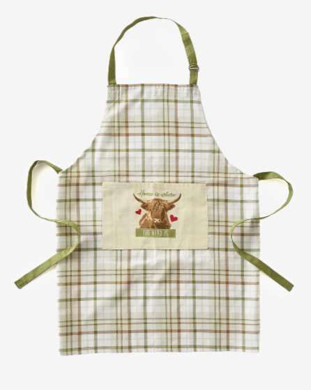 Highland Cow Apron and Oven Glove Set