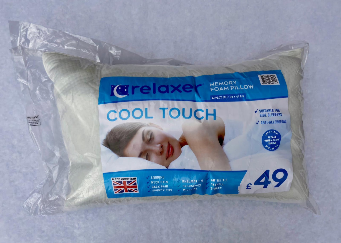 Relaxer Memory Foam Cool Touch Pillow