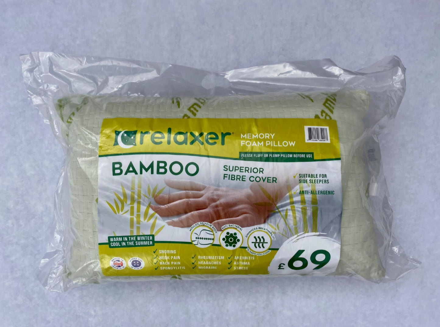 Relaxer Memory Foam Bamboo Pillow