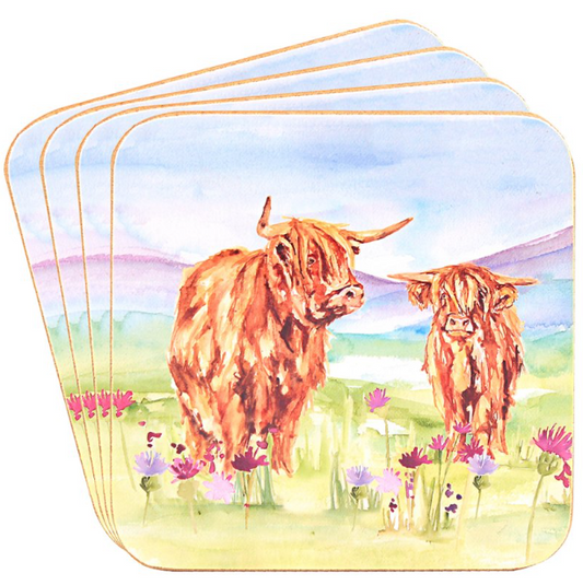 Highland Cow Fine China Kitchen Set by Jennifer Rose