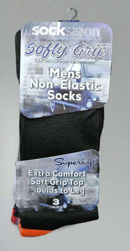 3PK Non-Elastic Socks Size 6-11
