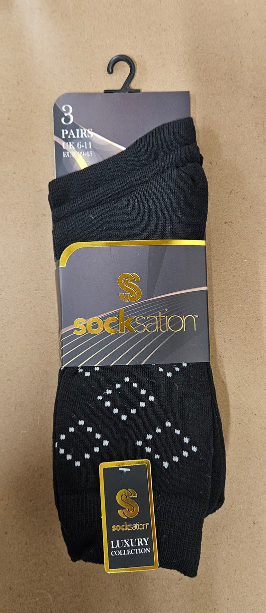 3PK Mens Suit Socks