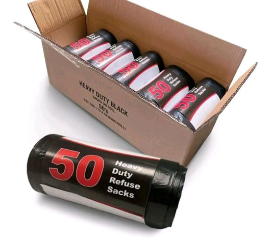 Heavy Duty Bin Bags - 50L