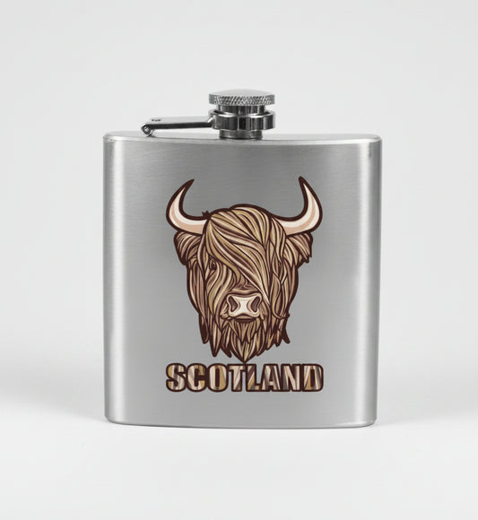 Scotland / Highland Cow Hipflask