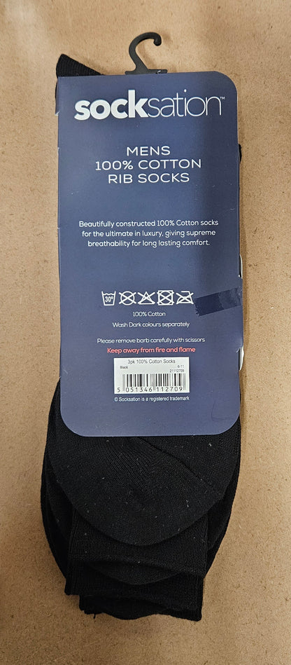 3PK Mens Suit Socks