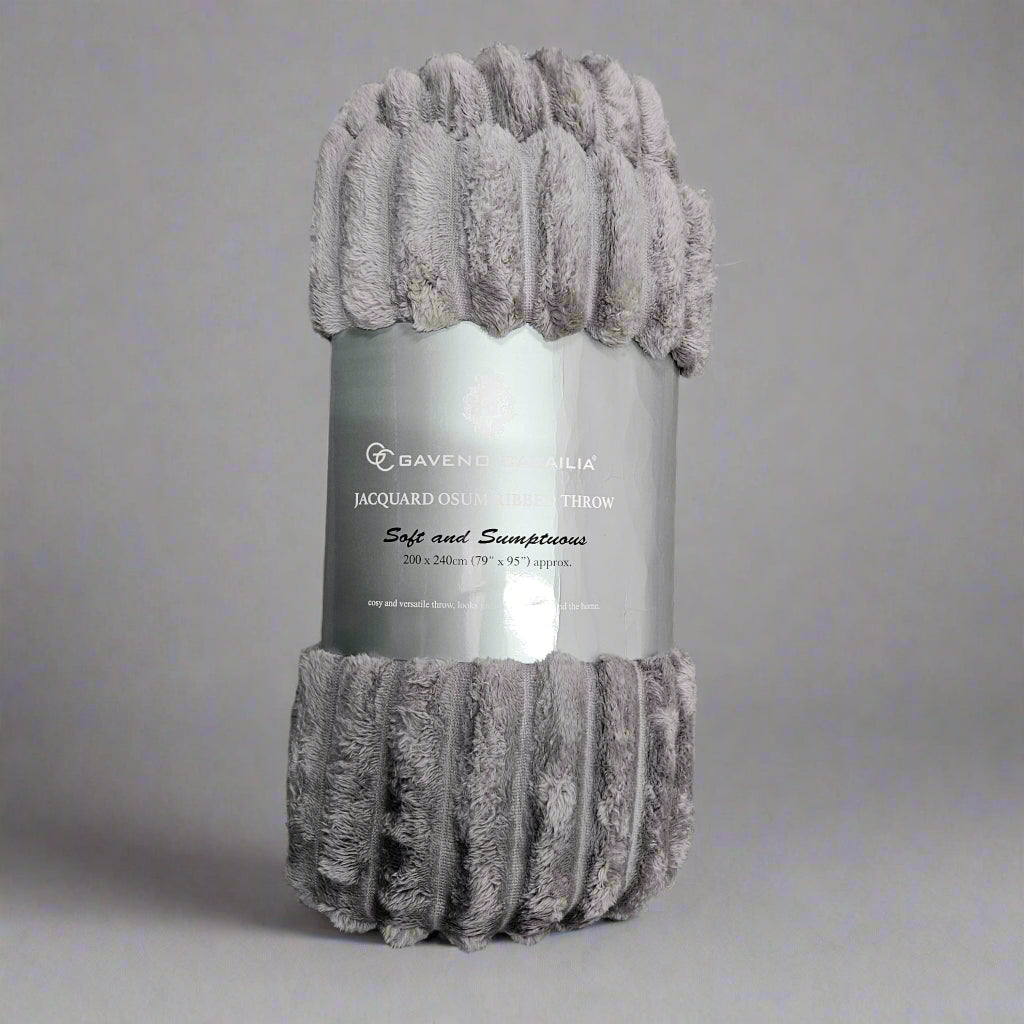 Jacquard Ribbed Throw 200 x 240cm