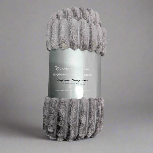 Jacquard Ribbed Throw 200 x 240cm