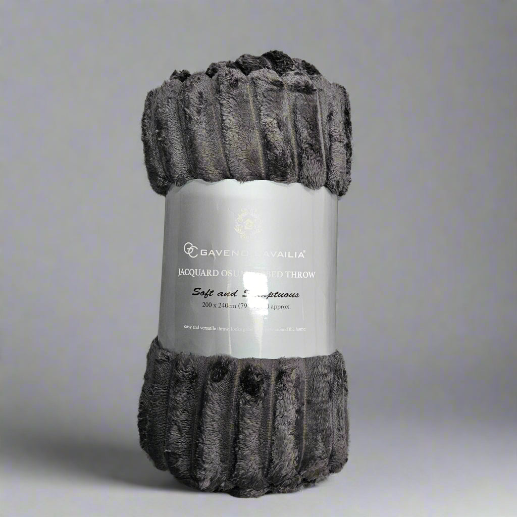 Jacquard Ribbed Throw 200 x 240cm