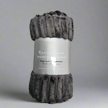 Jacquard Ribbed Throw 200 x 240cm