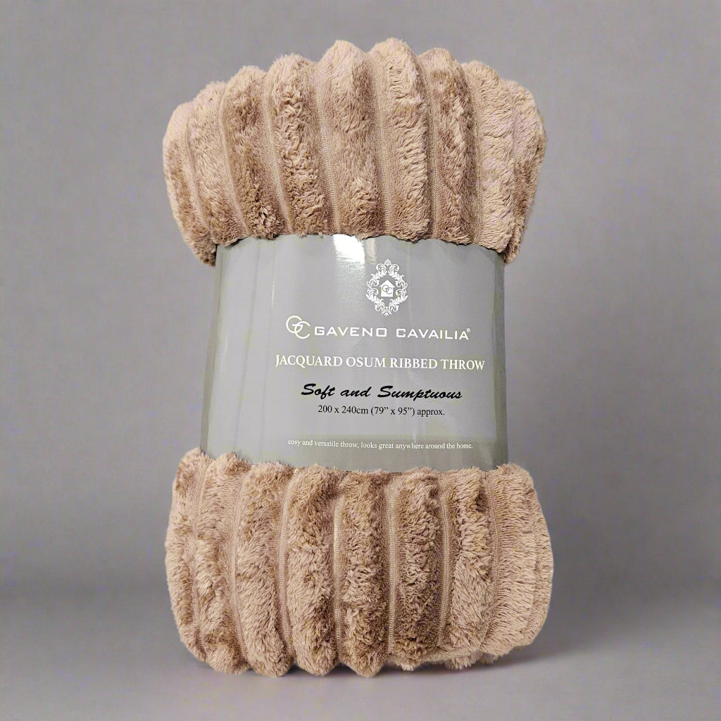 Jacquard Ribbed Throw 200 x 240cm