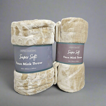 Sleepers Collection Super Soft Faux Mink Throws