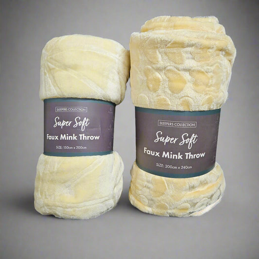 Sleepers Collection Super Soft Faux Mink Throws