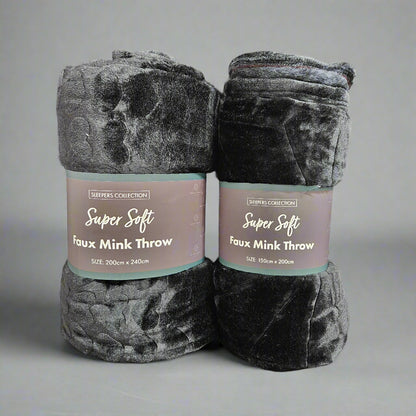 Sleepers Collection Super Soft Faux Mink Throws