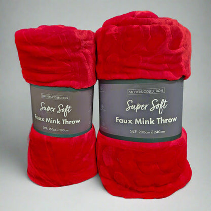 Sleepers Collection Super Soft Faux Mink Throws