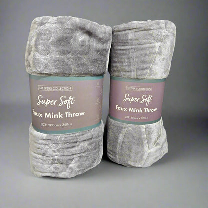 Sleepers Collection Super Soft Faux Mink Throws