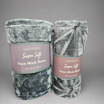Sleepers Collection Super Soft Faux Mink Throws
