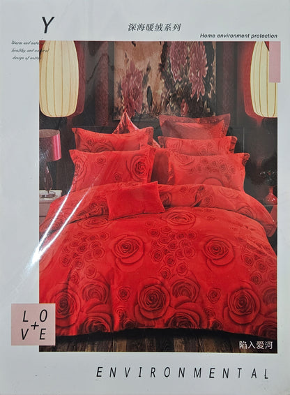 SARA Home Comfort 4PC Duvet Set - Patterned