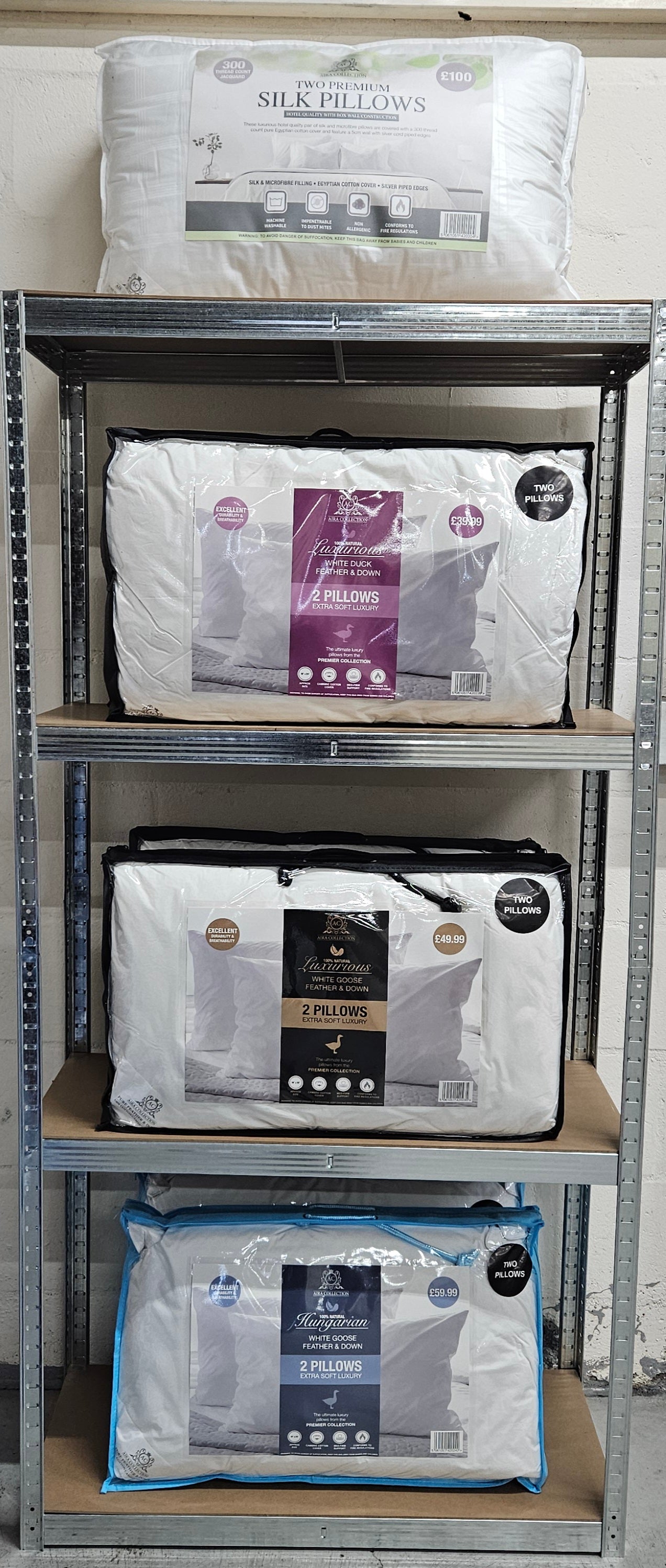 Goose Feather & Down Pillow Pair