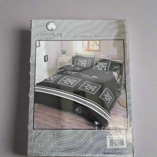 Greek Key Pattern Complete Bedding Set