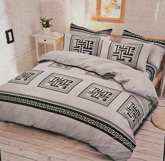 Greek Key Pattern Complete Bedding Set