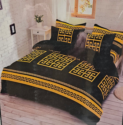 Greek Key Pattern Complete Bedding Set