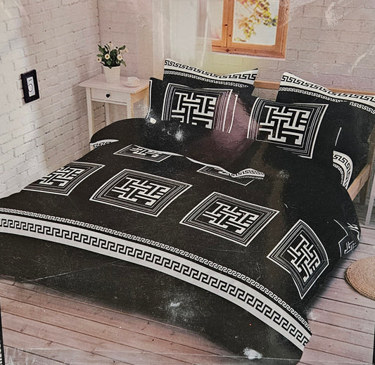 Greek Key Pattern Complete Bedding Set