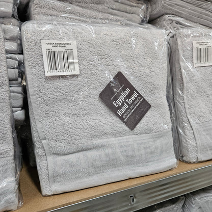 Egyptian Cotton Towels - Greek Meander Pattern