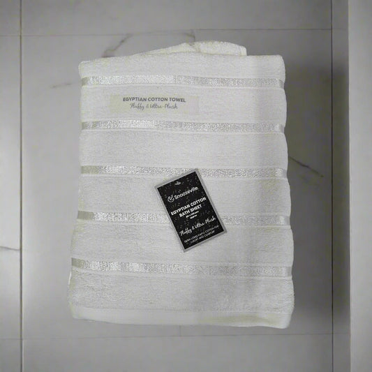 Egyptian Cotton Satin Stripe Bath Sheet