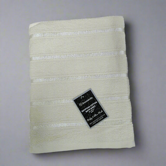 Egyptian Cotton Satin Stripe Bath Sheet