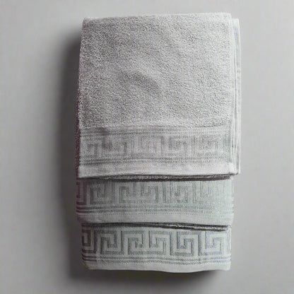 Egyptian Cotton Towels - Greek Meander Pattern