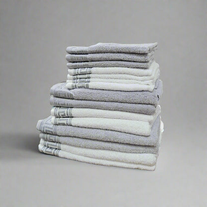 Egyptian Cotton Towels - Greek Meander Pattern
