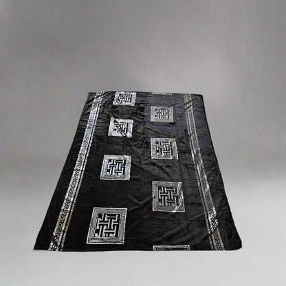 Greek Key Metallic Throw