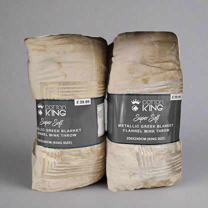Greek Key Metallic Throw