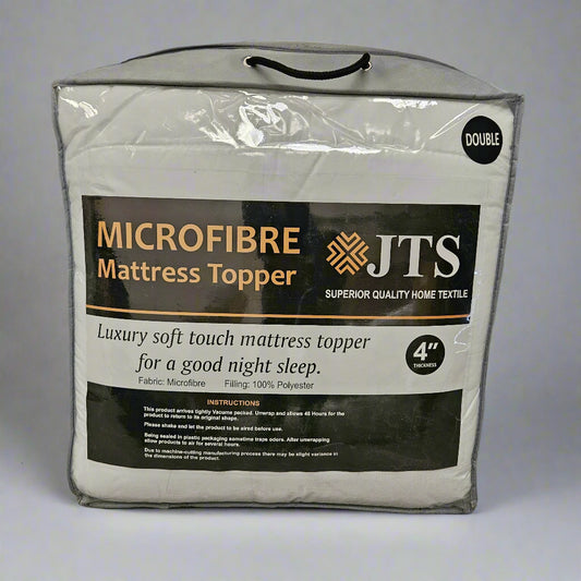 4" Microfibre Mattress Topper - Double
