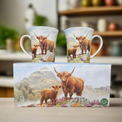 Highland Cow Fine China Kitchen Set