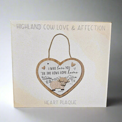 Highland Cow Hanging Plaques
