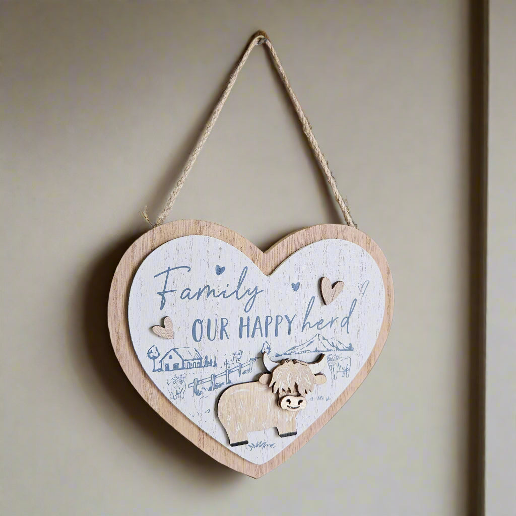 Highland Cow Hanging Plaques