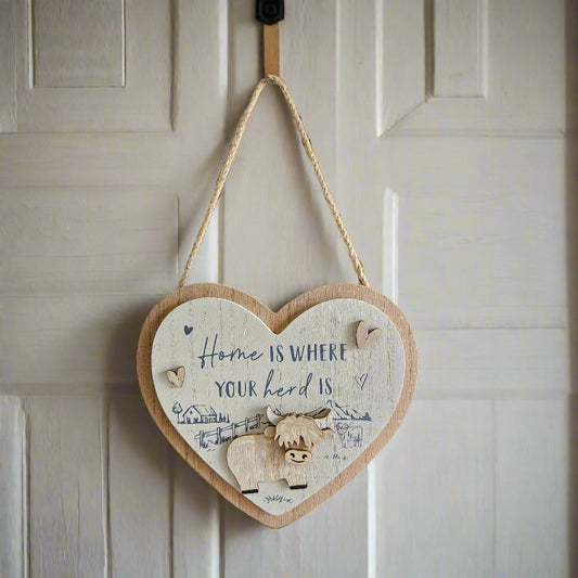 Highland Cow Hanging Plaques