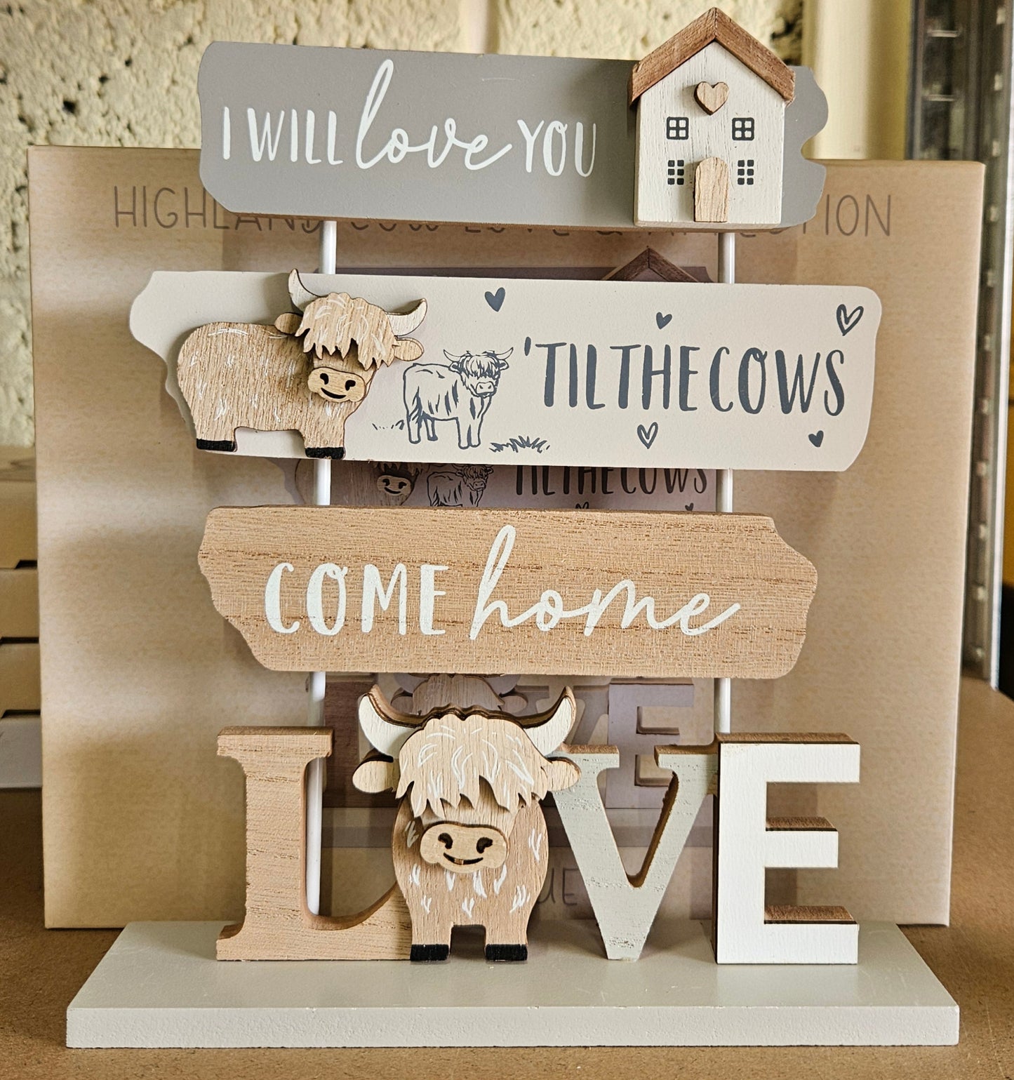 Highland Cow Standing Plaques