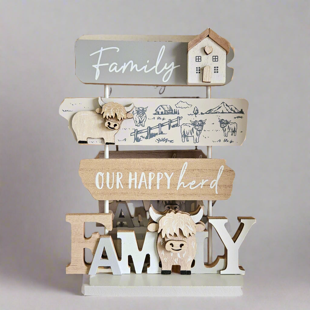 Highland Cow Standing Plaques